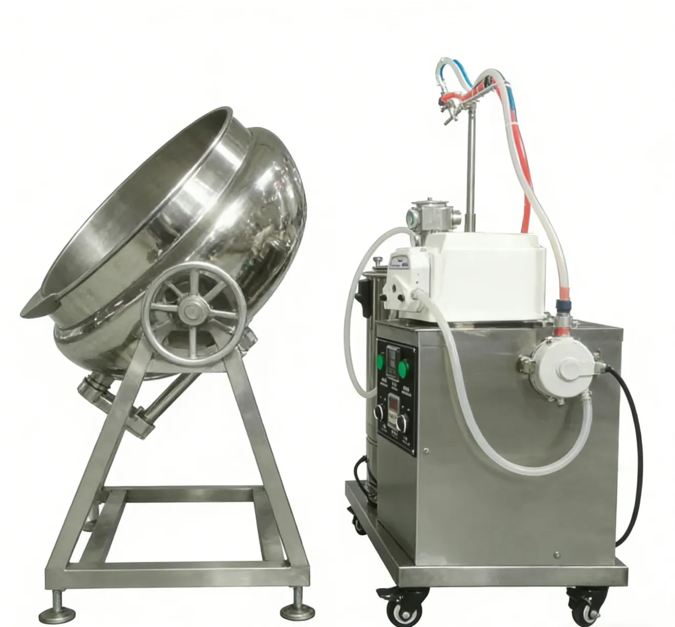 Máquina do revestimento da eficiência elevada com líquido automático pulverizando o sistema - Pote revestido de açúcar - foodmachtech